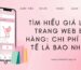 Giá Làm 1 Trang Web Bán Hàng