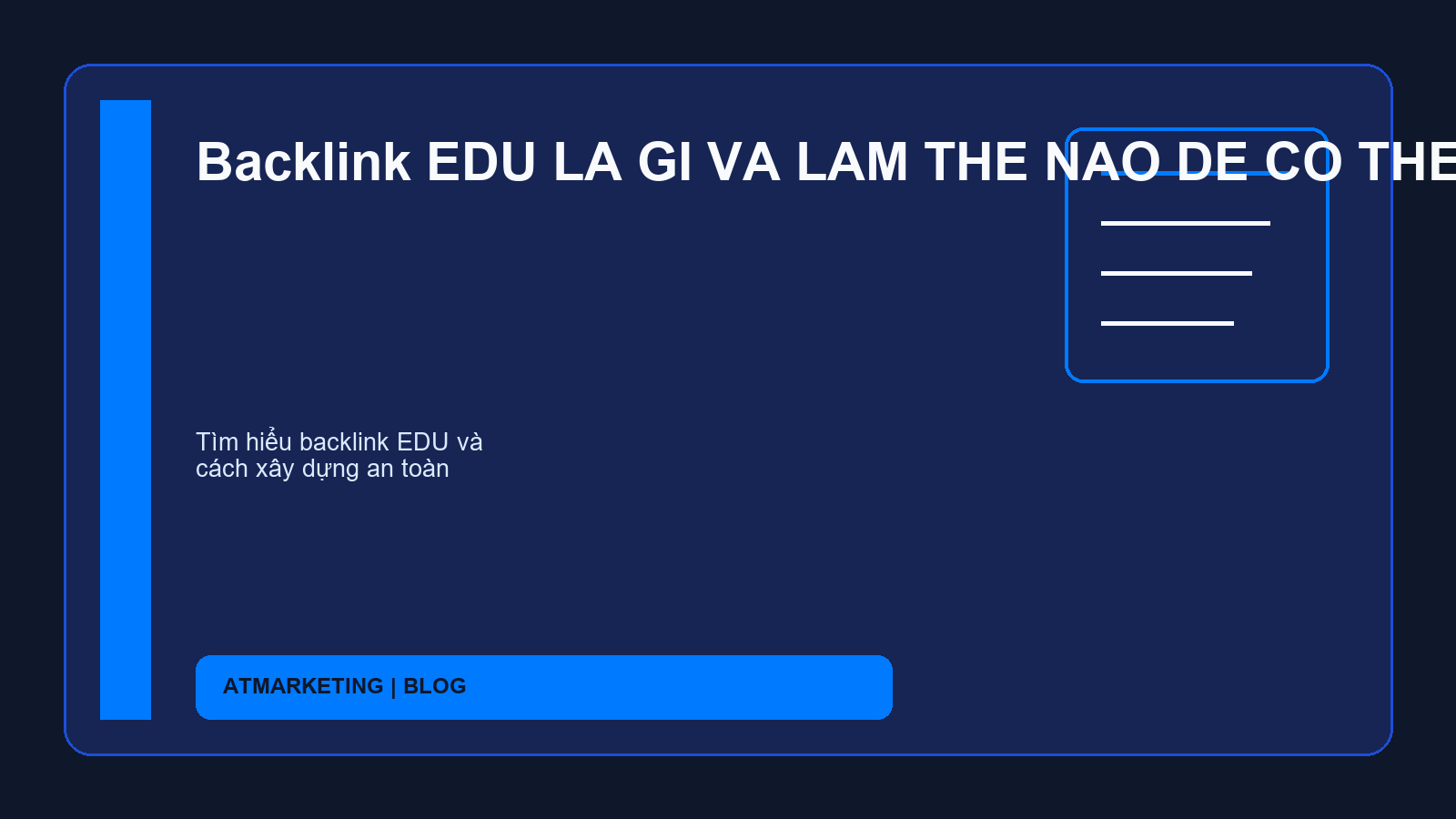 Backlink EDU LA GI VA LAM THE NAO DE CO THE Nhan Duoc