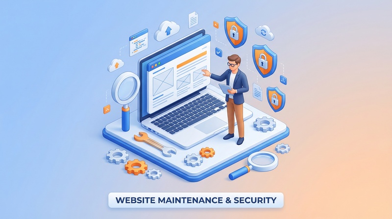 Dịch vụ chăm sóc website - Website maintenance and security