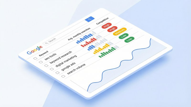 Giao diện nghiên cứu từ khóa trong Google Keyword Planner