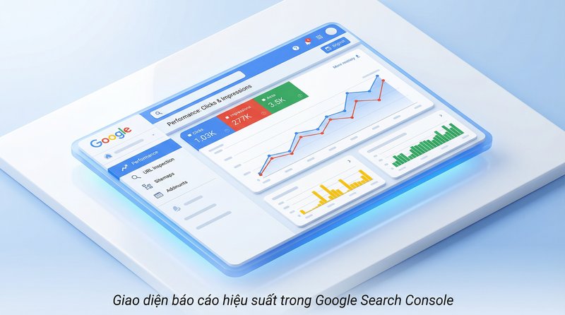 Giao diện báo cáo hiệu suất trong Google Search Console
