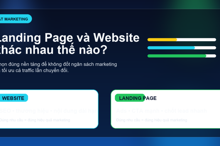 Landing Page va Website khac nhau the nao, so sanh de chon dung cho chien luoc marketing