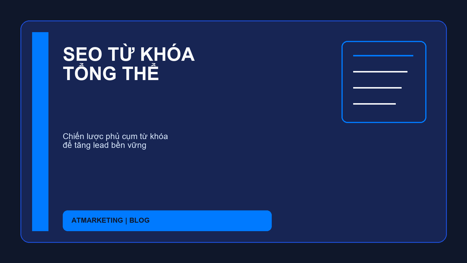 SEO TỪ KHÓA TỔNG THỂ