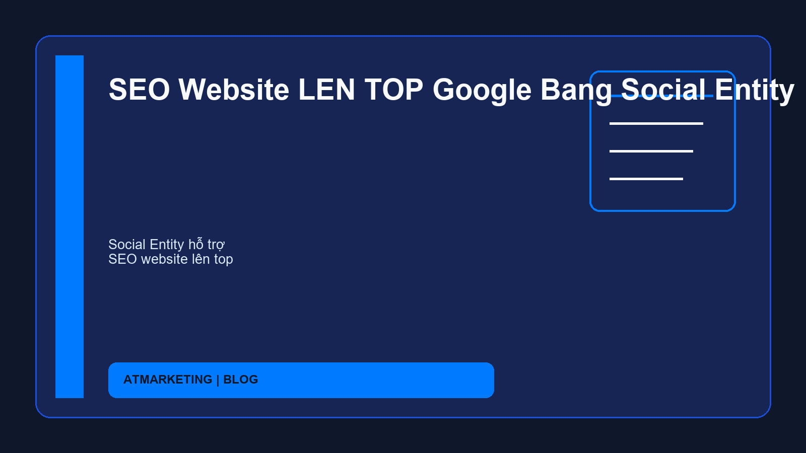SEO Website LEN TOP Google Bang Social Entity