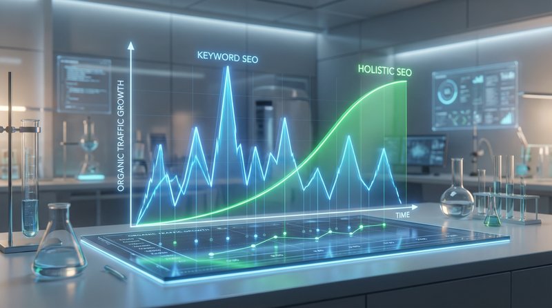 Biểu đồ tăng trưởng traffic của SEO tổng thể