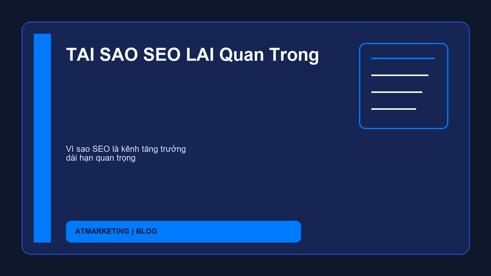 TAI SAO SEO LAI Quan Trong