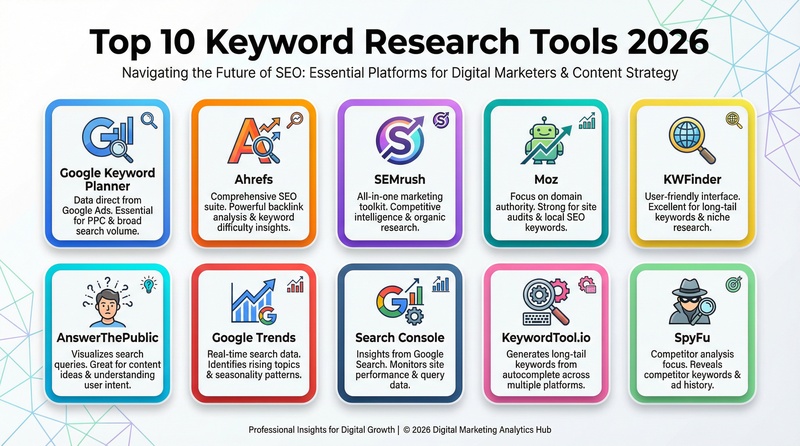 Top 10 Công Cụ Nghiên Cứu Từ Khóa 2026