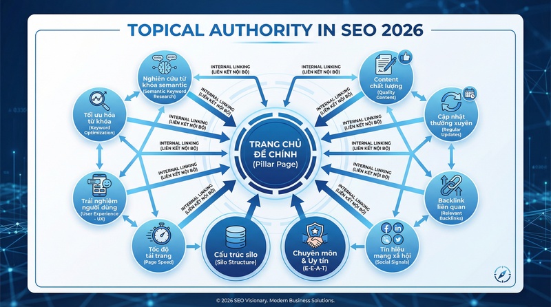 Topical Authority in SEO 2026 Infographic
