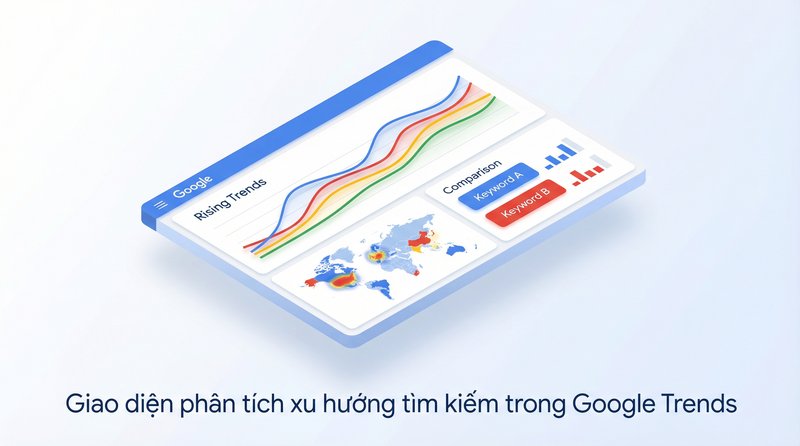 Giao diện phân tích xu hướng tìm kiếm trong Google Trends