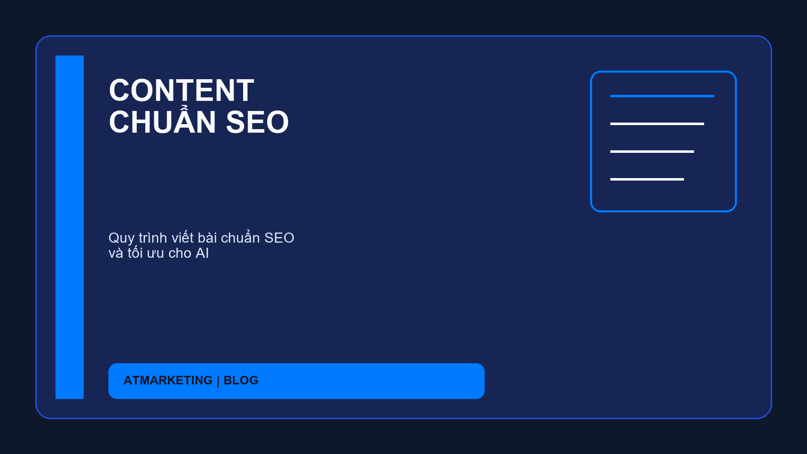 CONTENT CHUẨN SEO