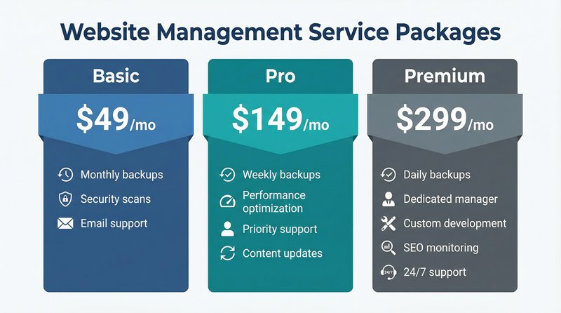 Bảng giá dịch vụ quản trị website