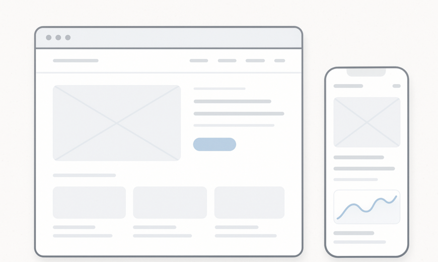 Minh họa giao diện website tối ưu UI UX cho bài viết ui ux website là gì