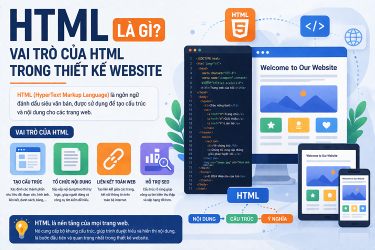 HTML là gì? Vai trò của HTML trong thiết kế website