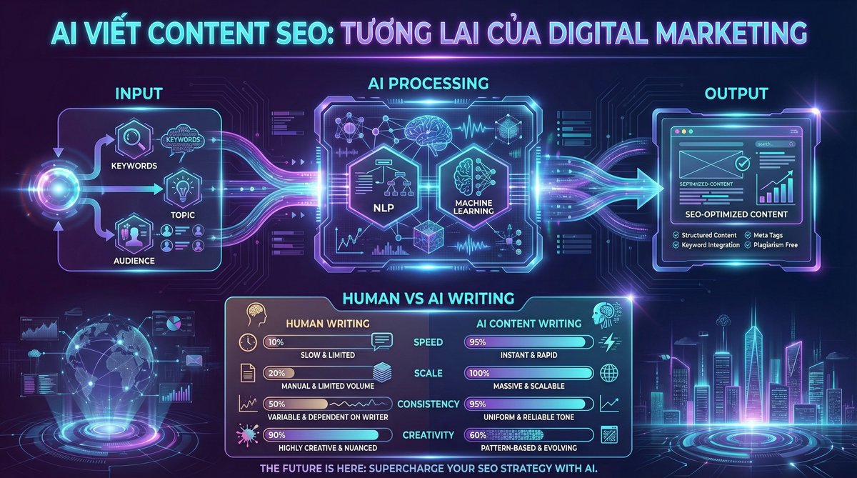 AI viết content SEO - tương lai của digital marketing