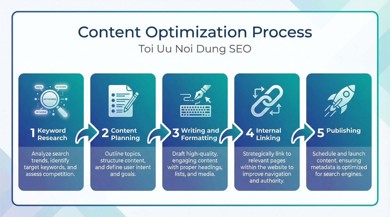 Quy trình tối ưu nội dung SEO 5 bước chuẩn chuyên nghiệp