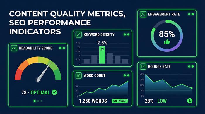 Content quality metrics dashboard - Các chỉ số đo lường chất lượng nội dung SEO
