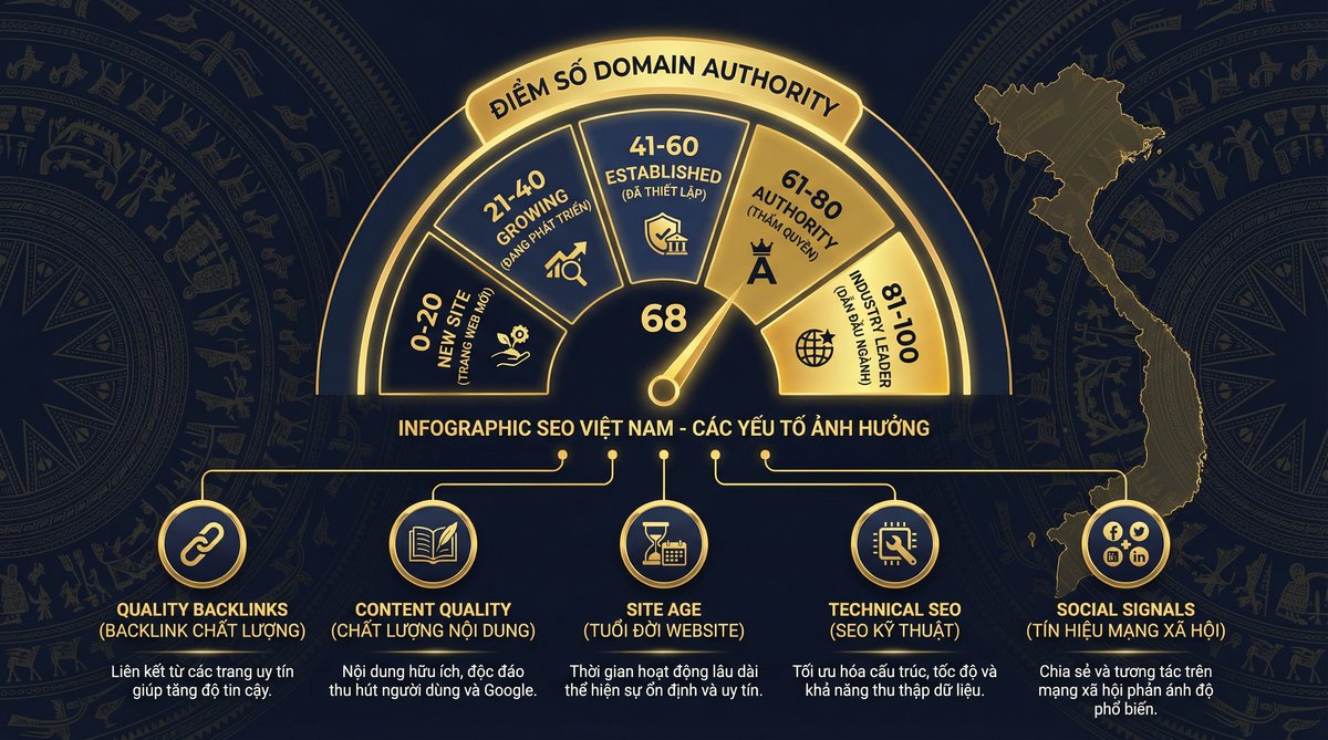 SEO infographic: domain authority là gì