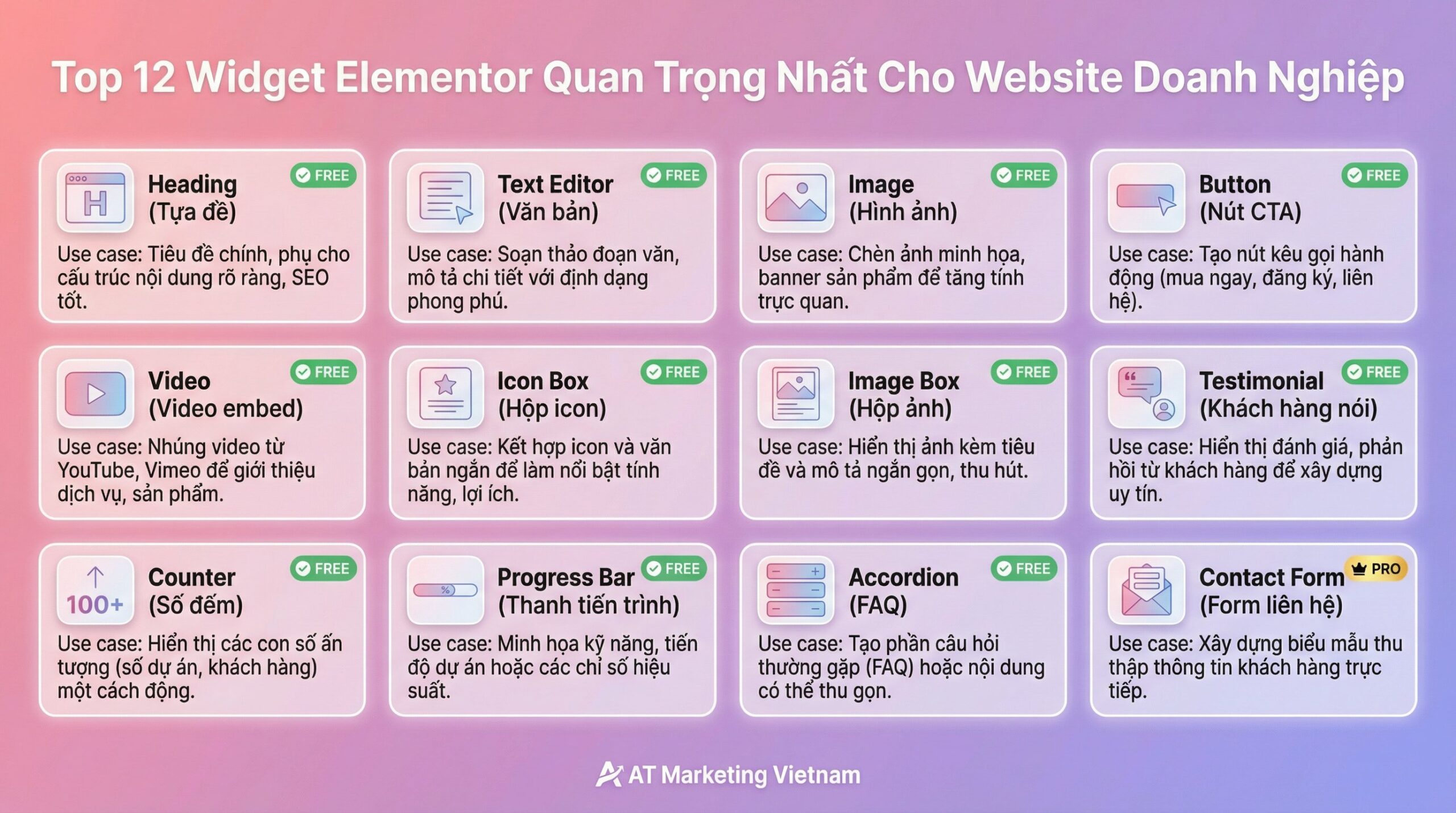 Infographic hướng dẫn elementor chi tiết