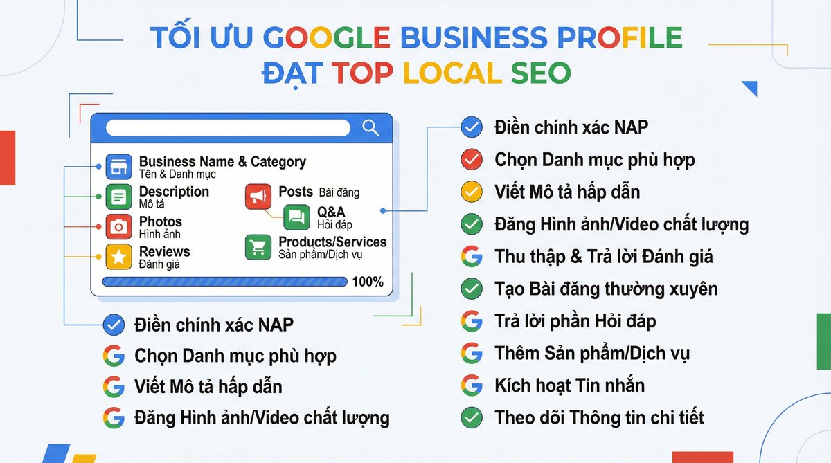 Tối ưu Google Business Profile đạt top Local SEO