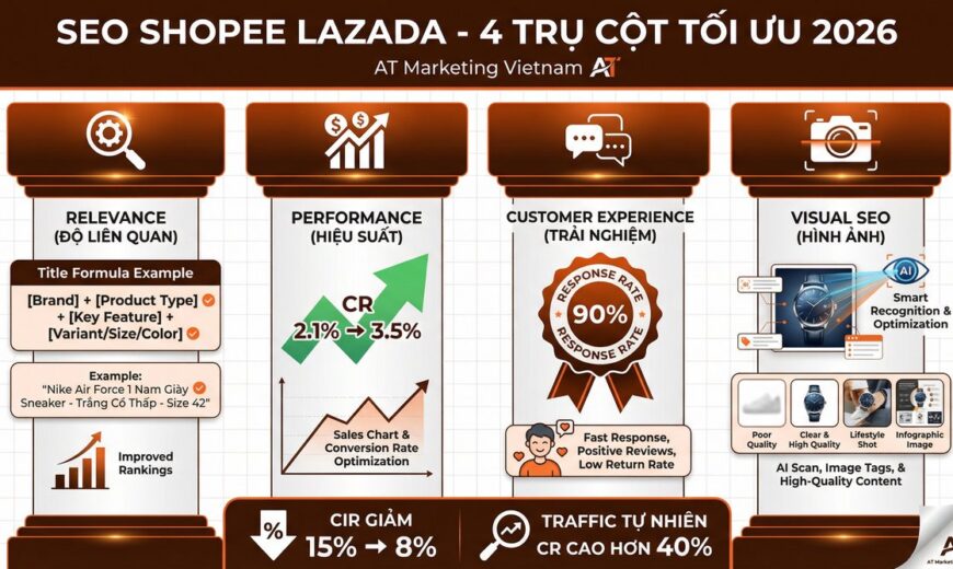 SEO Shopee Lazada - 4 Trụ Cột Tối Ưu 2026