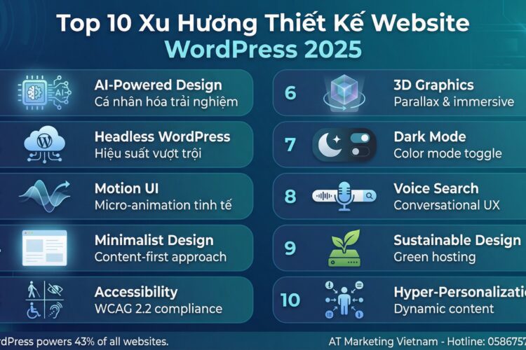 Top 10 xu hướng thiết kế website WordPress 2025 - AT Marketing Vietnam