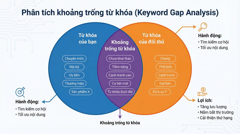 Infographic phân tích khoảng trống từ khóa