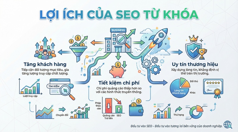 Lợi ích vượt trội khi sử dụng dịch vụ SEO từ khóa