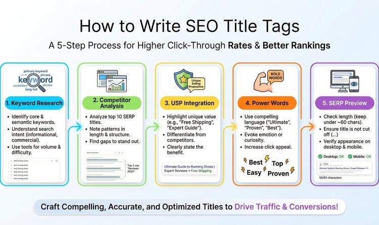 Quy trình 5 bước viết thẻ Title chuẩn SEO