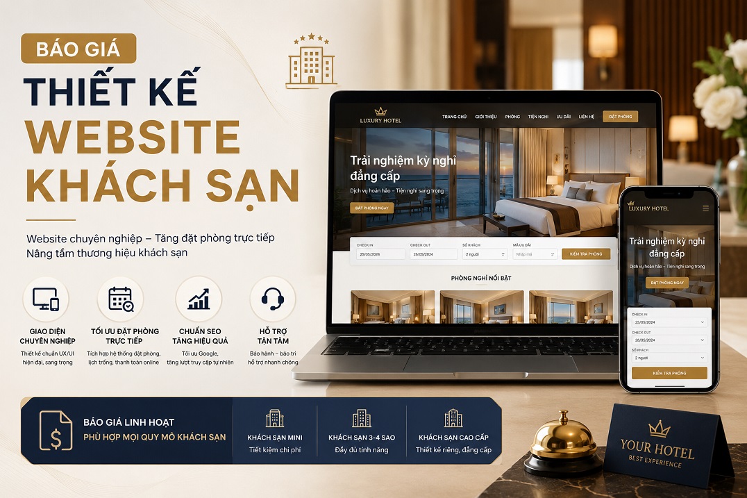 Báo Giá Thiết Kế Website Khách Sạn