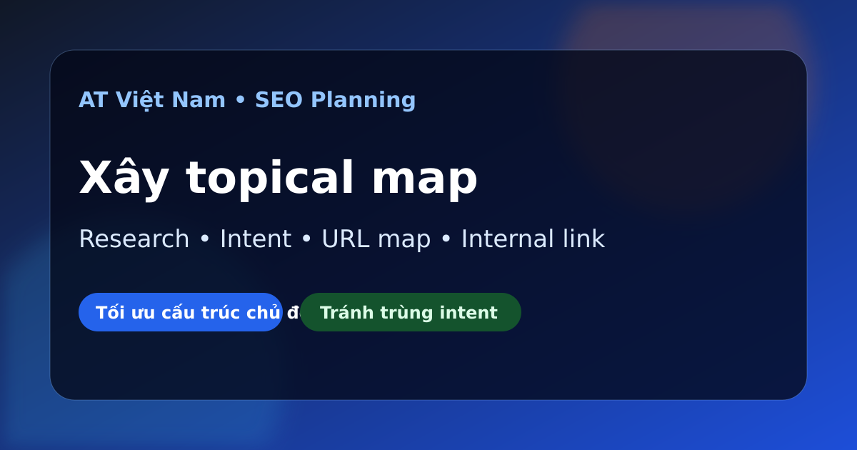 Quy trình xây topic cluster từ intent đến URL map