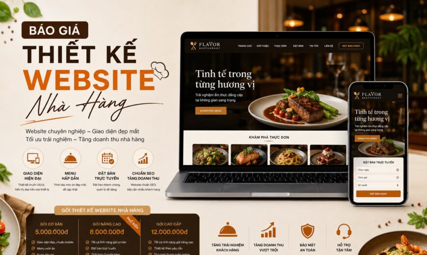 Báo Giá Thiết Kế Website Nhà Hàng
