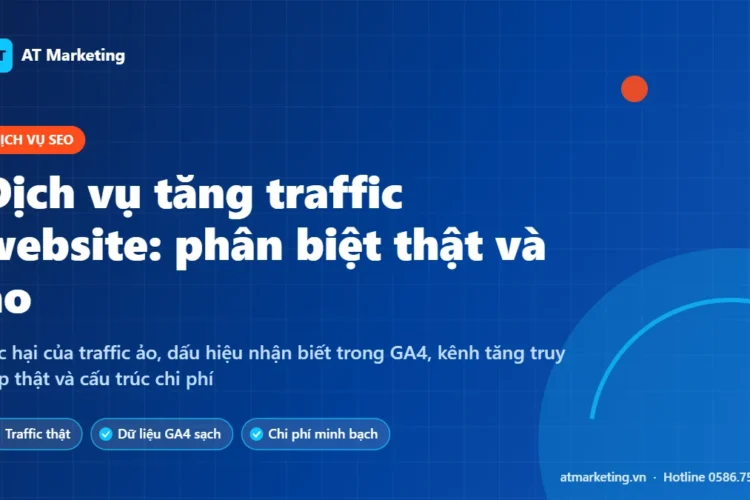 Ảnh bìa dịch vụ tăng traffic website: cách phân biệt traffic thật, traffic ảo và cấu trúc chi phí