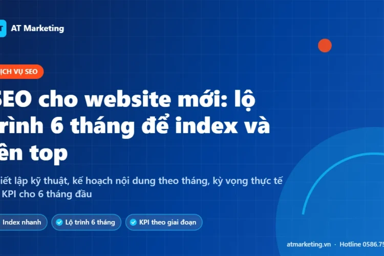 Ảnh bìa SEO website mới: lộ trình 6 tháng giúp Google index và đưa từ khóa lên top