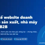 Ảnh bìa thiết kế website doanh nghiệp sản xuất, nhà máy chuẩn B2B: catalog, form báo giá, song ngữ, SEO