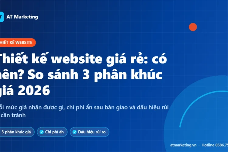 Ảnh bìa thiết kế website giá rẻ: so sánh 3 phân khúc giá làm web năm 2026