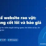 Ảnh bìa thiết kế website rao vặt, sàn đăng tin: tính năng cốt lõi, kiểm duyệt, tin VIP và báo giá