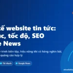 Ảnh bìa thiết kế website tin tức, tạp chí điện tử: cấu trúc chuyên mục, tốc độ và SEO Google News